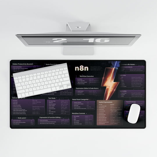 n8n Workflow Automation Cheat Sheet Desk Pad