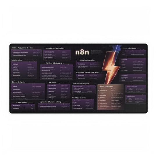 n8n Workflow Automation Cheat Sheet Desk Pad