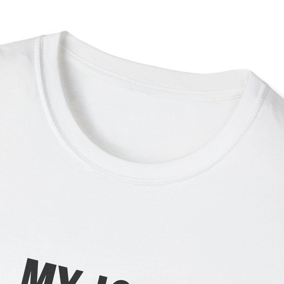 AI Themed Unisex T-Shirt - 'My Job Reading what Chat GPT Wrote Out Loud in Meetings'
