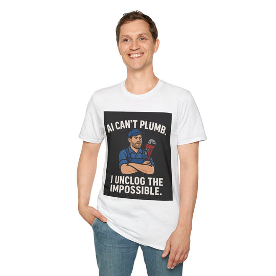 Funny T-Shirt AI Can't Plumb I Unclog the Impossible