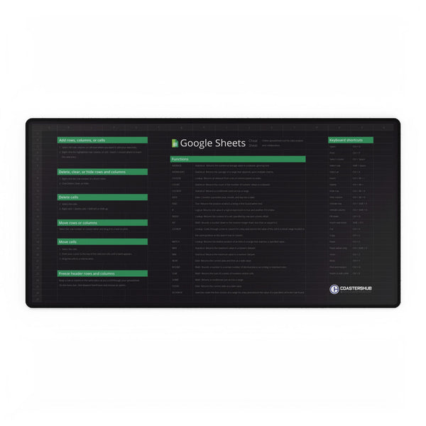 Google Sheets Cheat Sheet Mousepad – Master Spreadsheets with Ease!