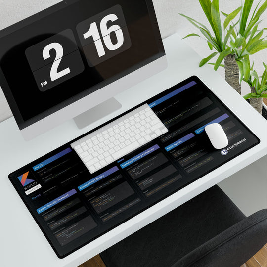 Desk Mat Developer Kotlin Cheat Sheet Desk Mat | Android Developer Reference Pad | CoastersHub