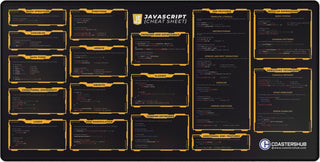 JavaScript Cheat Sheet Desk Pad for Web Developers - Large Coding Mat
