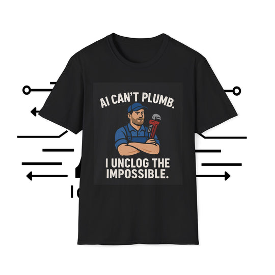 Funny T-Shirt AI Can't Plumb I Unclog the Impossible