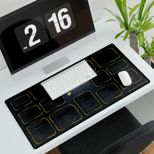 Python Basics Cheat Sheet Desk Mat | Coding Reference Pad for Students ...