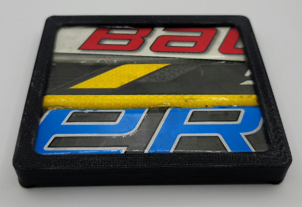 Black Hockey Stick Coaster - Set of 4